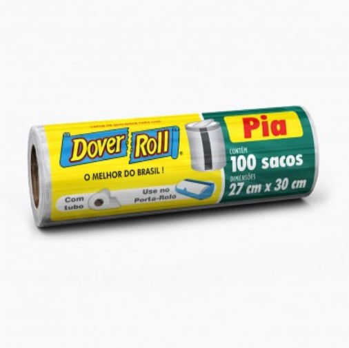 Saco Para Lixo Dover Roll Linha Pia Com 100 Unidades