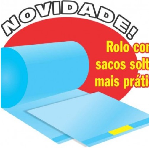 Sacos para Lixo Mega Fort Econômica Rolo Azul